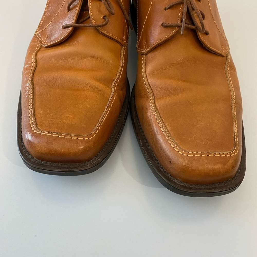 COPY - QUALITY!💙👖JOHNSTON & MURPHY! LACE UP DRESS SHOES!👖💙9.5 TAN LEATHER SHOES… - Picture 2 of 16